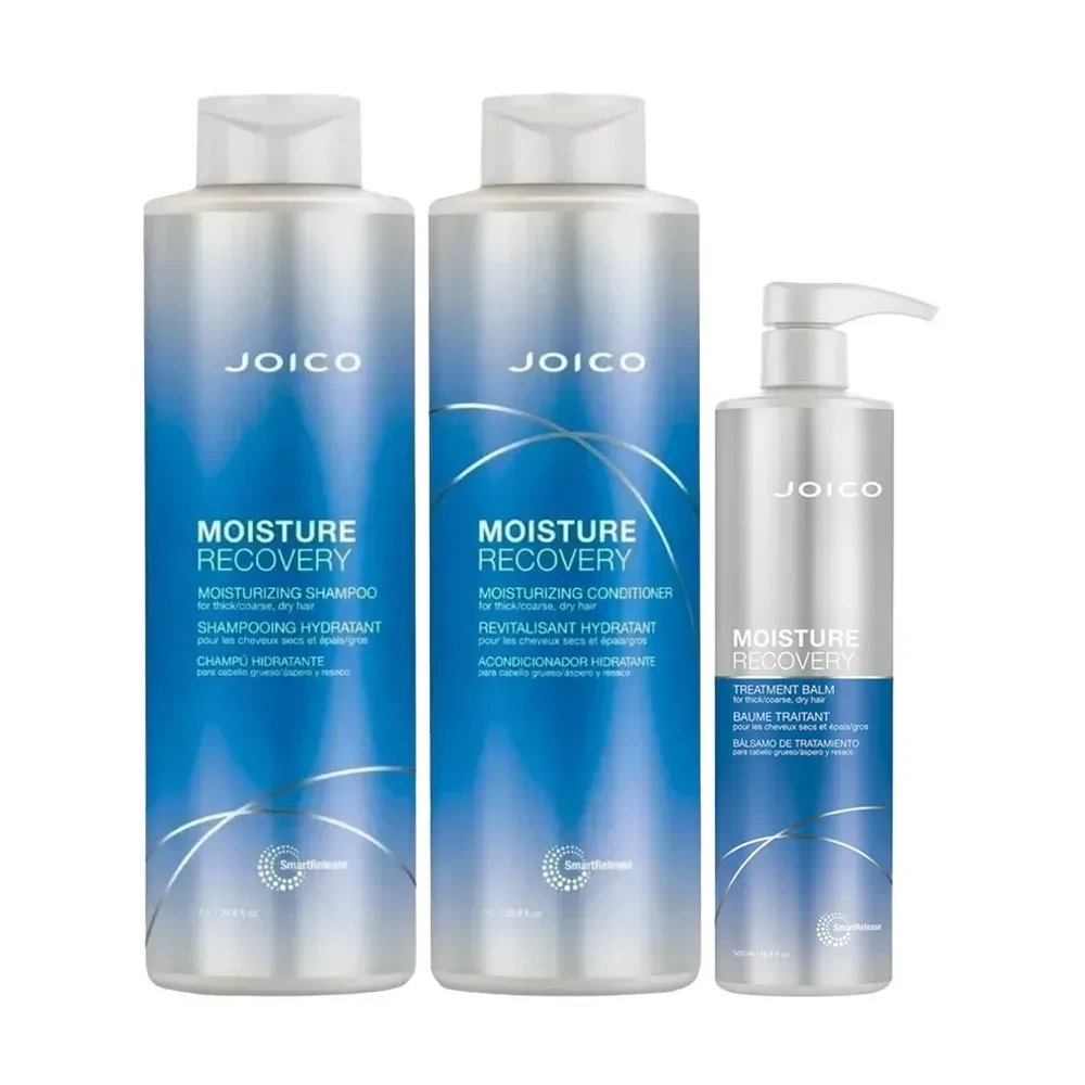 Kit Joico Moisture Recovery 3 em 1 - Shampoo + Condicionador + Máscara - 1LT/1LT/500ML